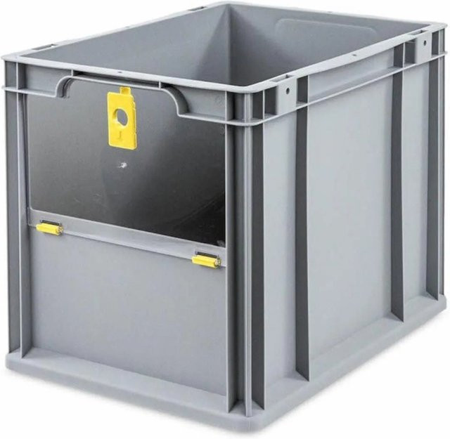 PROREGAL Eurobox NextGen Insight Cover Eurobehälter mit verstärkten Wänden, Gelb, H x B x T: 32 x 30 x 40 cm, 30 Liter - Bild 1
