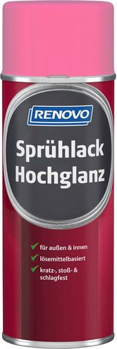 RENOVO Sprühlack für Holz, Pink, hochglänzend, 400 ml - Bild 1