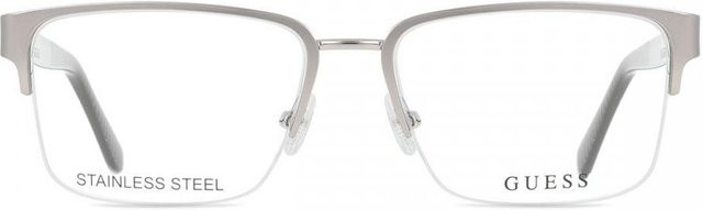 Guess GU50326 Korrektionsbrille, Herren, Vollrand, rechteckig, Metall, grau - Bild 1