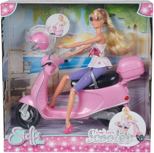 Simba Steffi Love Chic City Scooter, Roller, pink, Puppe mit Zubehör - Bild 1
