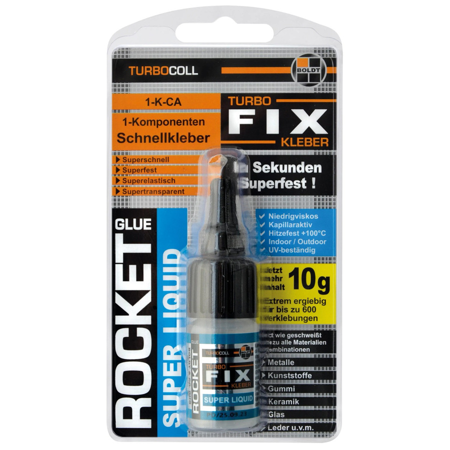 Boldt Super Liquid Rocket TurboFix Schnellkleber, transparent, 10 g - Bild 2