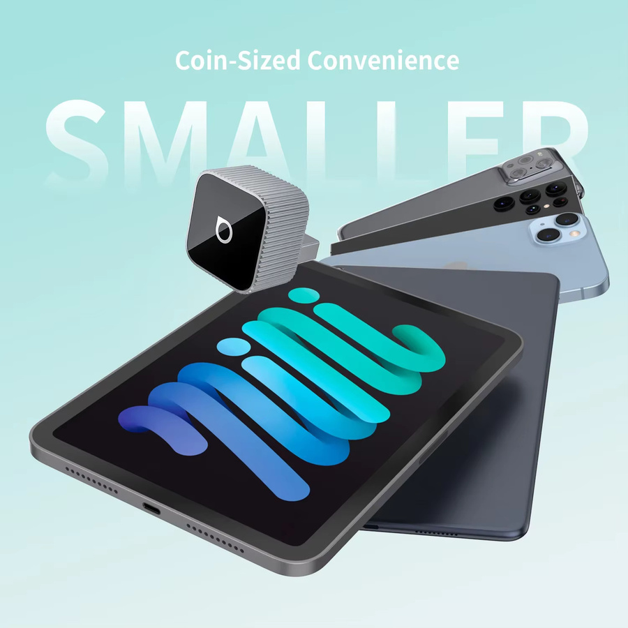 OTTOCAST Mini Slim Cube Wireless CarPlay und Android Auto Adapter 2 in 1 USB AI Autozubehör in Schwarz - Bild 5