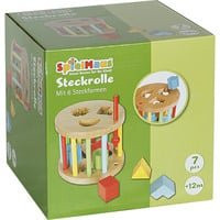SpielMaus Steckbox rund mit sechs Steinen Holz bunt - Bild 1