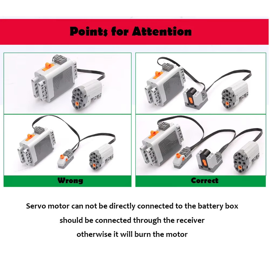 Stemedu Zug Buggy Motor, Servomotor, Technische MOC Power Funktionen, IR Fernbedienung - Bild 3