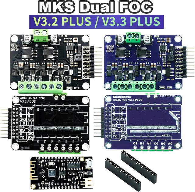 MKS SimpleFOC Dual Brushless Micro FOC V3.2 Plus/V3.3 Plus Servo mit Stromschlaufe für BLDC-Motoren, kompatibel mit ESP32 - Bild 1