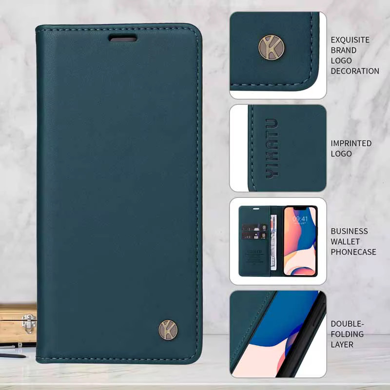 Business Flip Wallet Case für Motorola Edge 40 Neo, Edge 50 Pro, Edge 60 Fusion und Edge 60 in Rot mit magnetischer Leder-Telefonabdeckung - Bild 3
