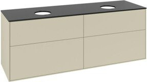 V&B Waschtischunterschrank Finion in Grau lackiert, Breite: 160 cm, Tiefe: 50,1 cm - Bild 1