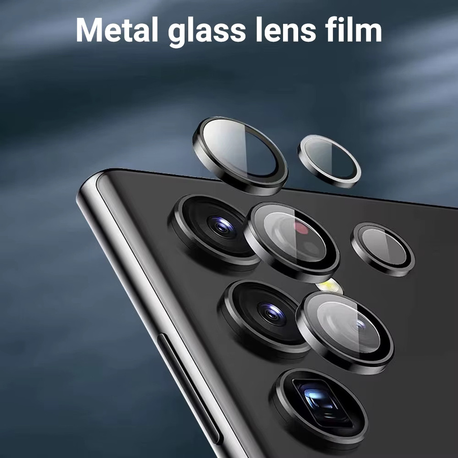 Metall-Objektivring mit gehärtetem 8K HD Glas Kameraschutz für Samsung Galaxy S26 S25 S24 S23 S22 Ultra Plus in Rot - Bild 2