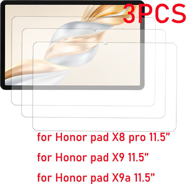3er-Pack Displayschutzfolie aus gehärtetem Glas für Honor Pad X9A X9 X8 Pro 11,5 Zoll, transparent, 9H Härte und kratzfest - Bild 1