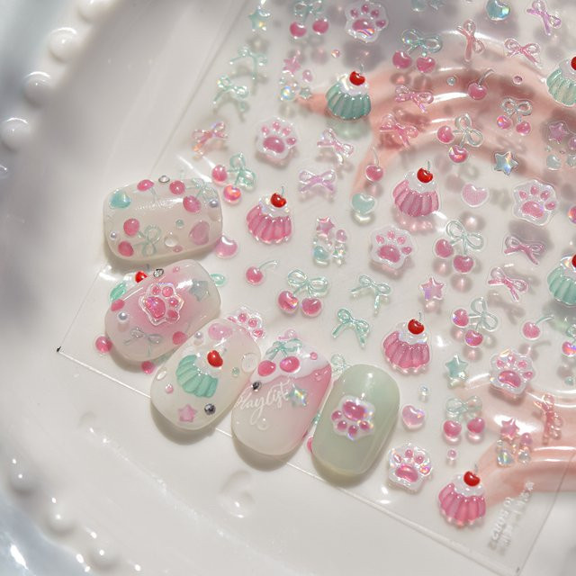 NAILFYOU Nagelaufkleber, Rosa, Glänzend - Bild 1