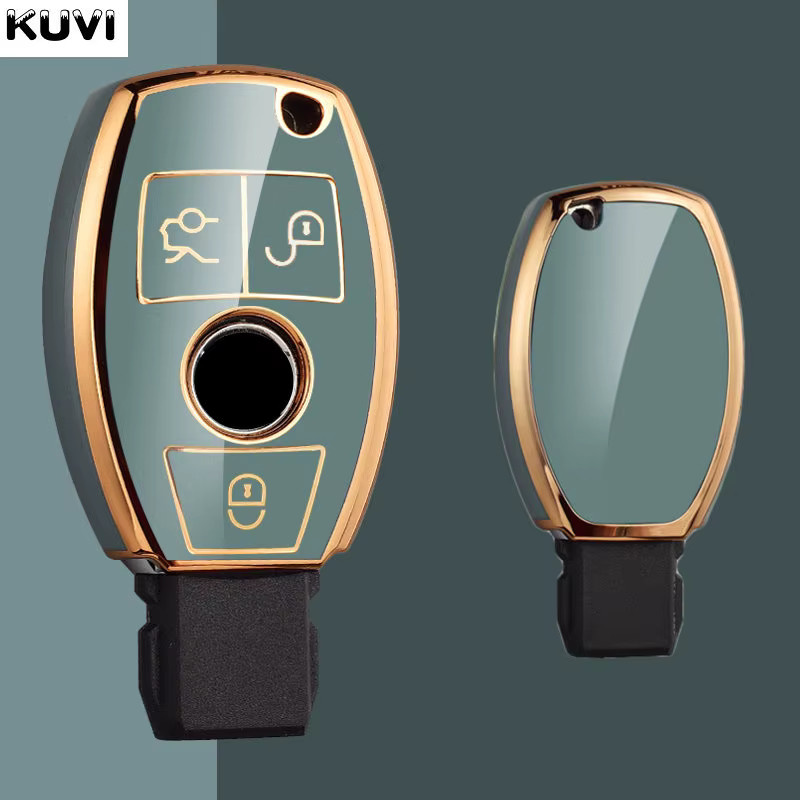 Kuvi Smart Schlüsselanhänger Fall Abdeckung aus TPU für Mercedes Benz W205 W213 W204 W176 W212 W177 GLC CLA AMG A B C E S G Klasse - Bild 2