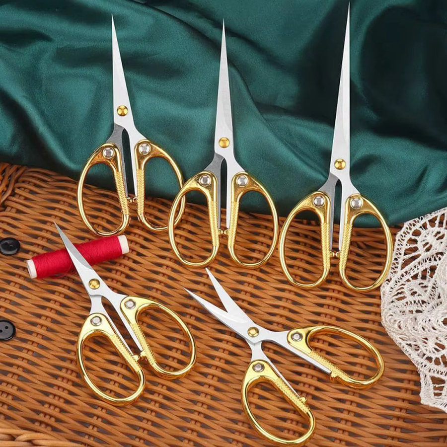 Professionelle Schneiderschere in Gold aus Metall für Stoff und Kleidung - Bild 4