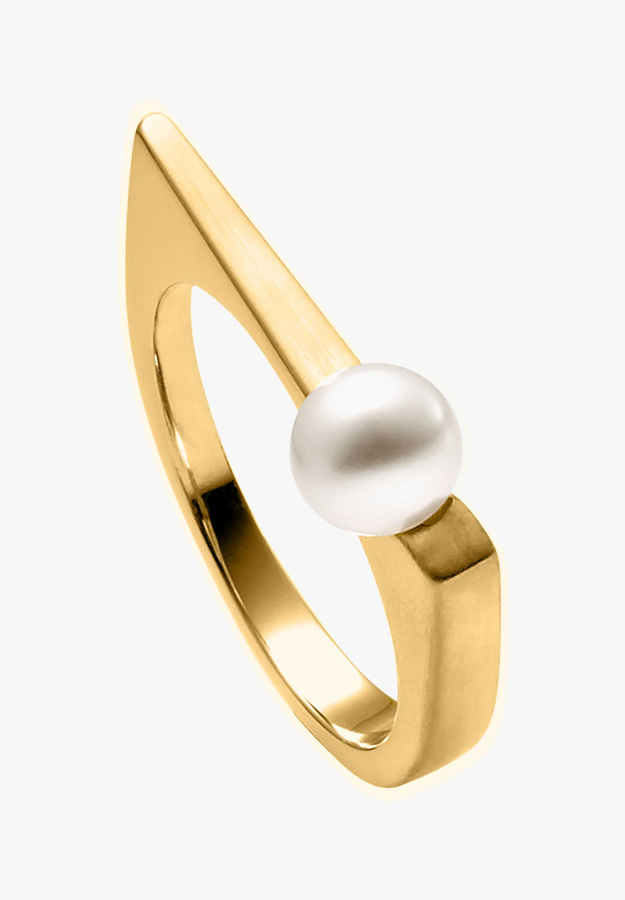 Heidemann Damenring Margarita, Perle, weiß, Gold, Ringgröße 60 - Bild 1