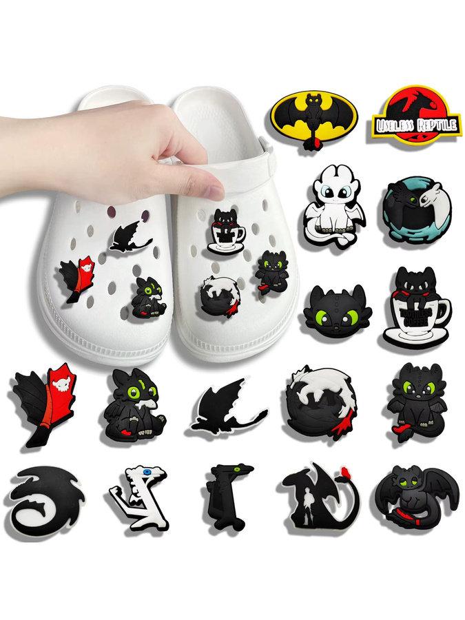 BEAST KINGDOM Cartoon-Ohnezahn-Baby-Clog-Zubehör, dekorative DIY-Teile, 5-10 Stück - Bild 6