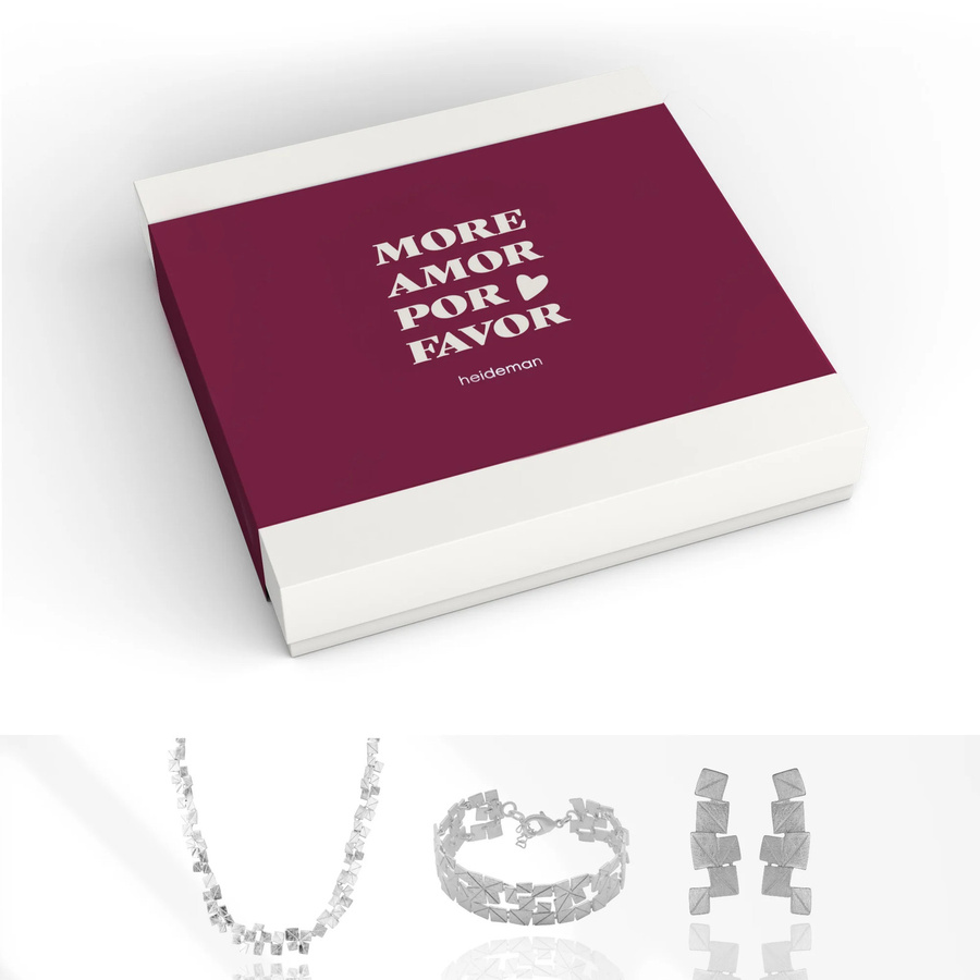 Heideman Geschenkbox Loveletter Partis, Silber, Kristall, Unisex - Bild 1