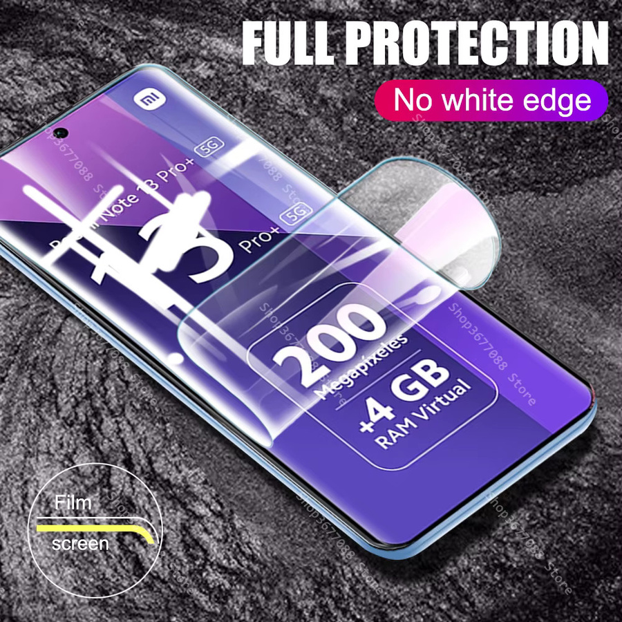 6in1 Hydrogel-Displayschutz und Linsenschutz für Xiaomi Redmi Note 13 14 15 Pro+ 5G, transparent - Bild 6