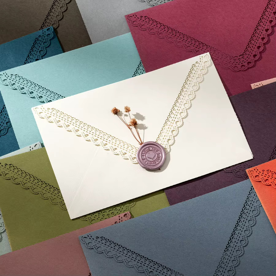 10 Stück selbstklebende Briefumschläge aus Papier in Beige für Hochzeitseinladungen und handgeschriebene Briefe - Bild 3