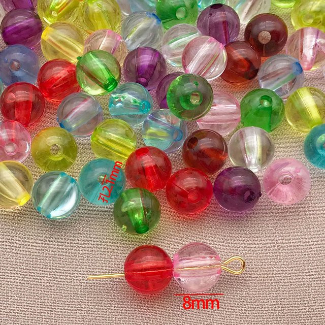 Acrylperlen Kürbis, 8mm, Halbtransparent, Unisex - Bild 1