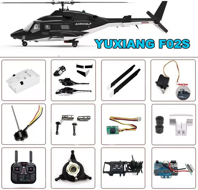 YUXIANG F02S Airwolf, RC Hubschrauber, 1:34, Zubehör - Bild 1