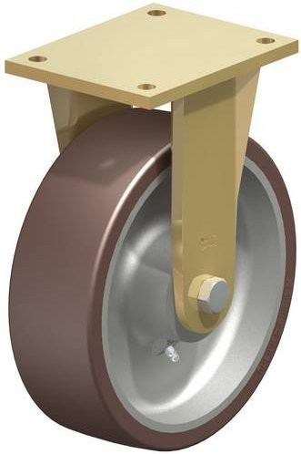 Blickle Bockrolle BS-GB 252K in Silber und Braun mit einem Rad-Durchmesser von 250 mm und einer Tragfähigkeit von maximal 1800 kg - Bild 1