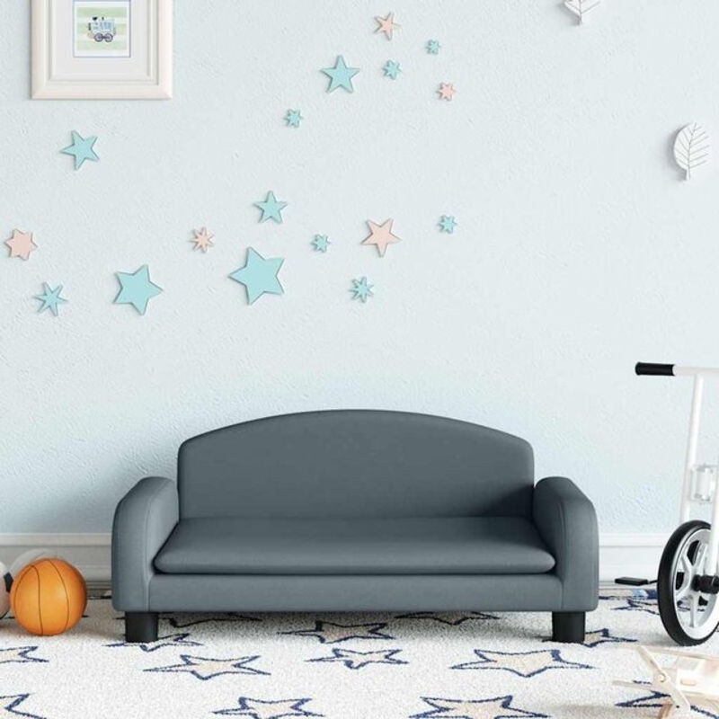 Kindersofa vidaxl aus Stoff in Anthrazit, B/T/H: 70 x 45 x 30 cm - Bild 1
