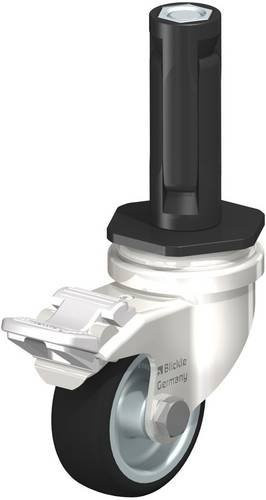 Blickle Lenkrolle 853310 LRXA-PATH 50G-FI-EXR02 mit Feststeller, Farbe Grau, Rad-Durchmesser: 50 mm, Tragfähigkeit: 75 kg - Bild 1