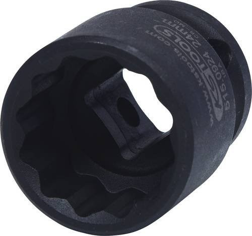 KS Tools Kraft-Steckschlüsseleinsatz 1/2 Zoll 12-kant kurz 24mm schwarz - Bild 1