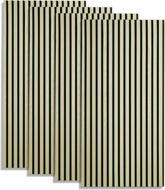 Homestyle4u Akustikpaneele Wandpaneele 4er-Set in Beige, B/H: 60 x 120 cm - Bild 1