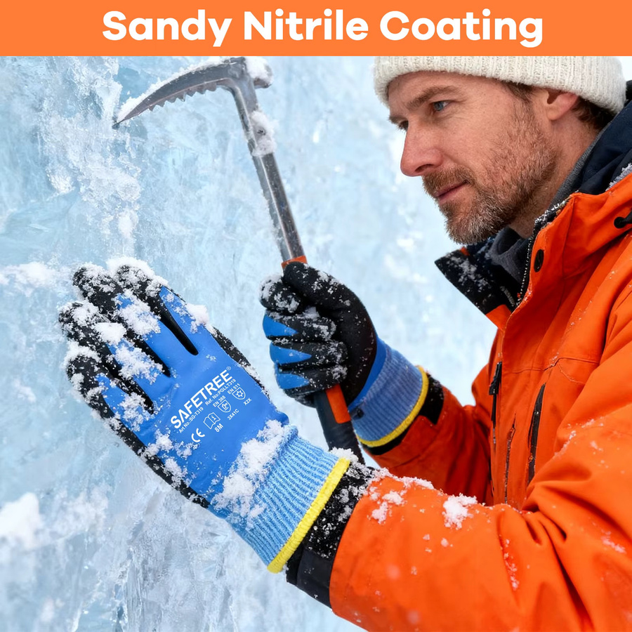 Wasserdichte und wärmende Winter-Arbeitshandschuhe aus Latex mit rutschfestem Handschutz für kalte Arbeiten - Bild 5