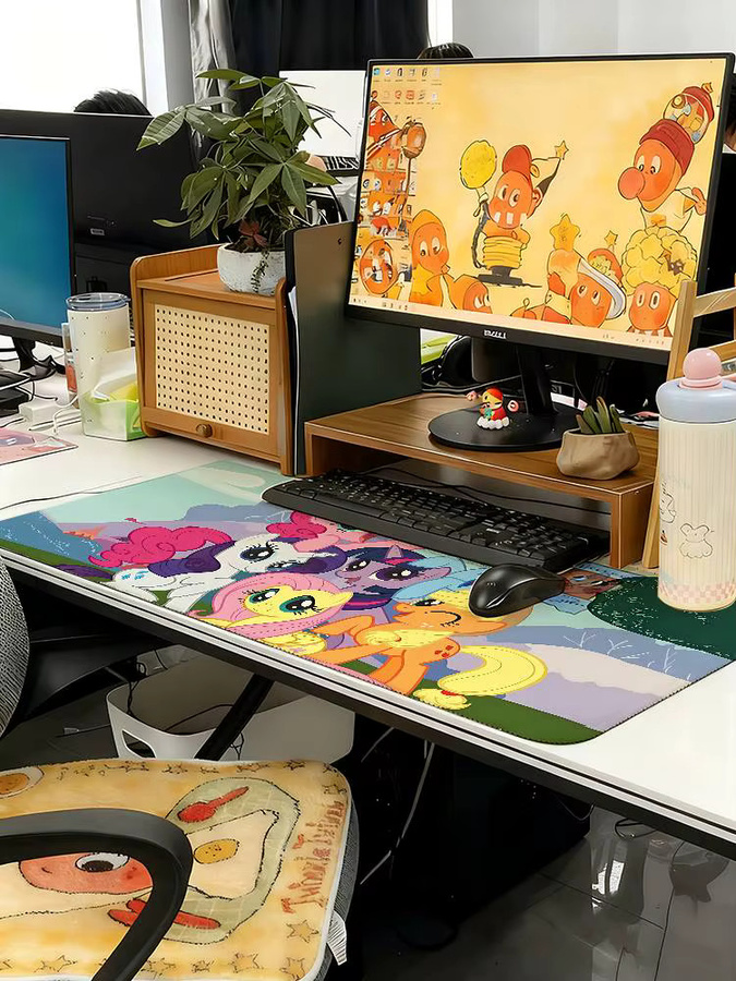 Kayou Kawaii Mauspad mit My Little Pony Cartoon-Design, große Schreibtischunterlage für Laptop und Tastatur, Multicolour - Bild 5