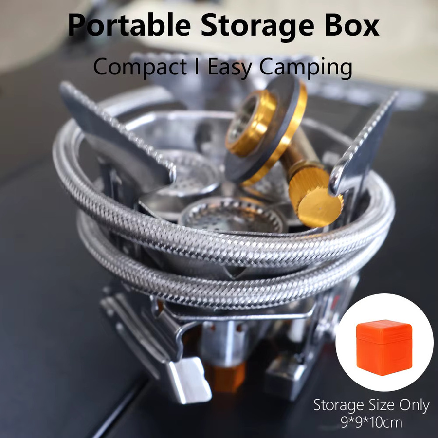 TARKA Outdoor Gasherd Camping Gas Kocher in Silber mit 5800 W Leistung als Klappherd für Picknick und Wandern - Bild 3