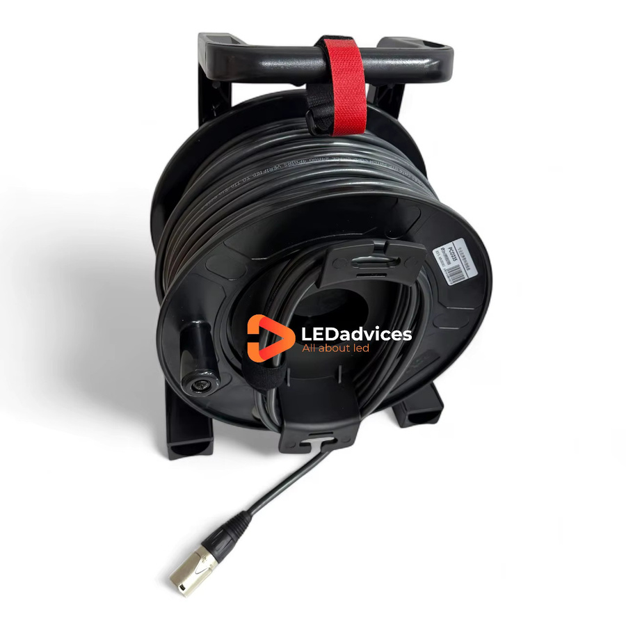 Neutrik CAT6 Ethernet LAN Kabel mit Kabelrolle, 50 m, Schwarz, Dual-Layer 110P UTP 1000Mbps, RJ45 EtherCON - Bild 3