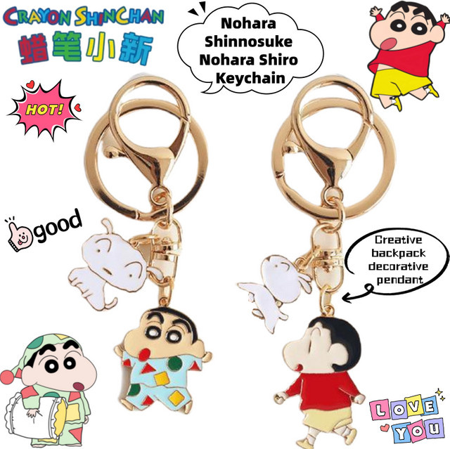 Shinchan Crayon Shin-chan Nohara Shinnosuke Nohara Shiro Anime-Schlüsselanhänger, Rucksack-Dekoanhänger - Bild 1