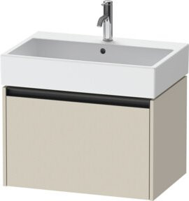 Duravit Waschtischunterschrank Ketho.2, Wandhängend, Tau Matt Beige, 1 Auszug, B/T: 68,4 x 46 cm - Bild 1