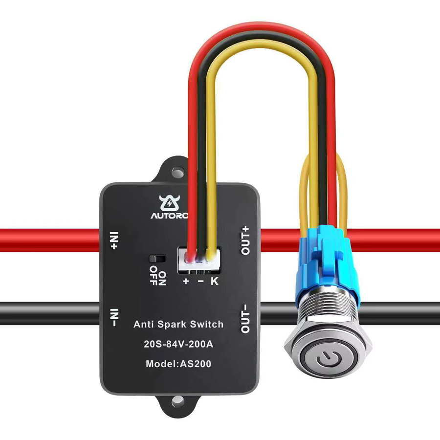 Autoro AS200 Anti-Spark-Netzschalter 200A 84V DC für LiPo-Akkus in Schwarz - Bild 6