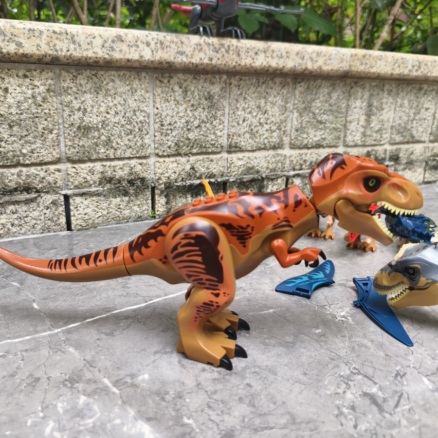 Kennie Jurassic Tyrannosaurus Rex Spine Predator Spinosaurus Dinosaurier Baustein Lernspielzeug - Bild 3