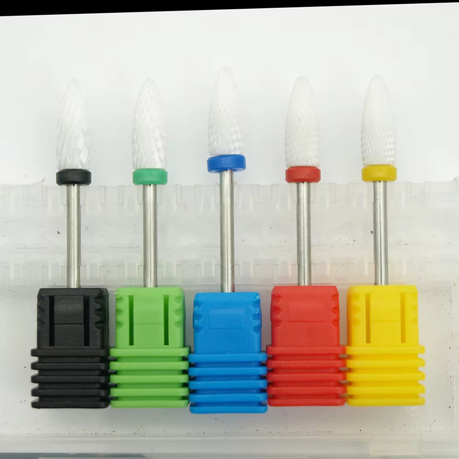 Easy Nail Keramik-Flammen-Nagelbohrer, 3/32 Zoll, 5 Stück - Bild 2