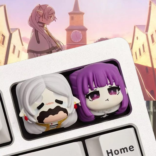 Bandai Frieren Beyond Journey's End Personalisierte Mechanische Gaming Tastatur mit Kunstharz Tastenkappen in Multicolour - Bild 1