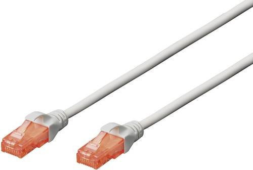 Digitus RJ45 Patchkabel CAT 6 U/UTP Ethernet LAN in Grau, Länge: 3,00 m - Bild 1