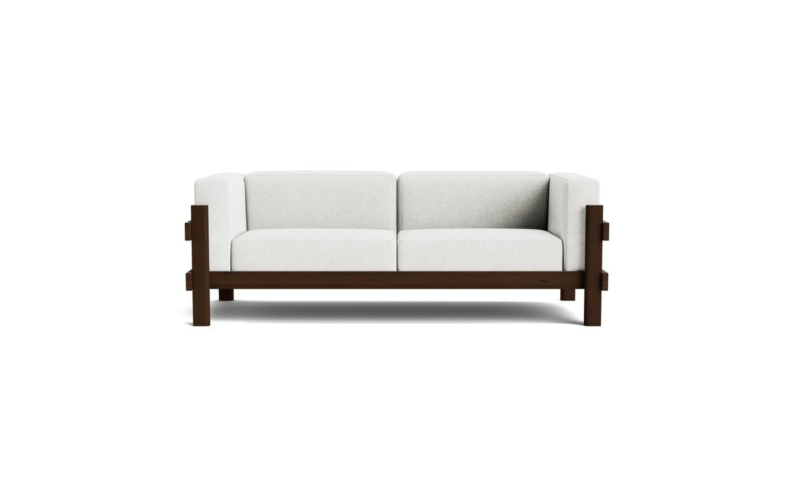 Normann Copenhagen Kube 3-Sitzer Sofa mit Massivholzrahmen in Braun und Weiß - Bild 2