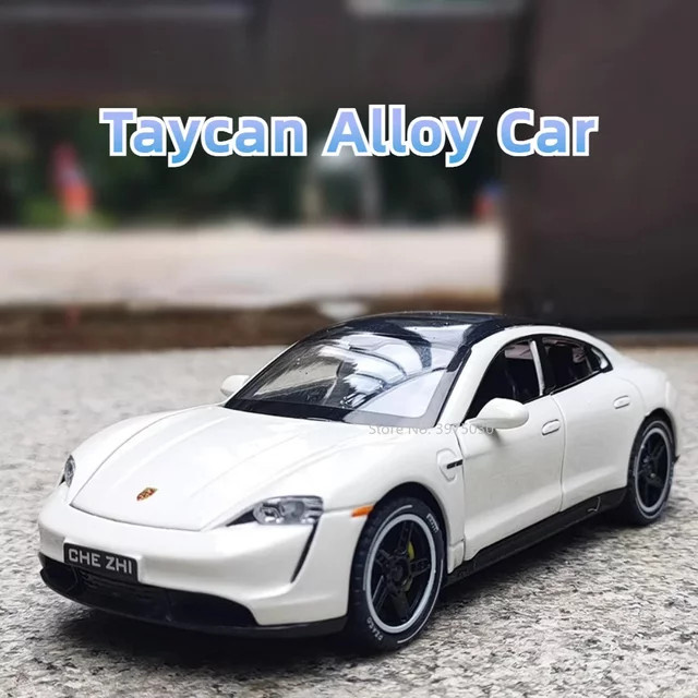 caipo Taycan GT3RS, Modellauto, Maßstab 1:32, mit Licht und Sound, Metall - Bild 1