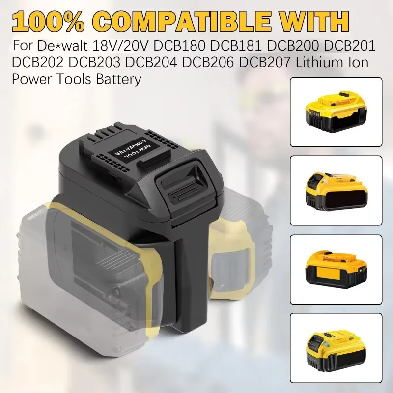 DeWalt DW20DW 2-in-1 Akku-Adapter für 20 V Li-Ionen-Akkus, 2er Packung - Bild 2