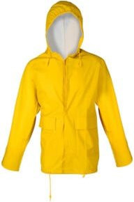 Asatex Regenjacke für Herren in Gelb, Größe XXL, aus PU-Stretch mit Kapuze und EN343 Klasse 2
