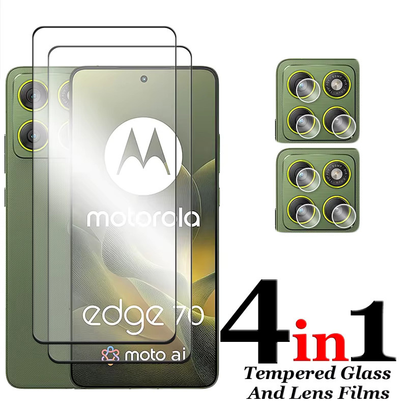 4-in-1 Kamera-Schutzfolie für Motorola Edge 70 und Edge 60 Pro Fusion, transparente 9H gehärtete Glasfolie mit weicher Faser, Anti-Fingerabdruck-Schutz - Bild 3