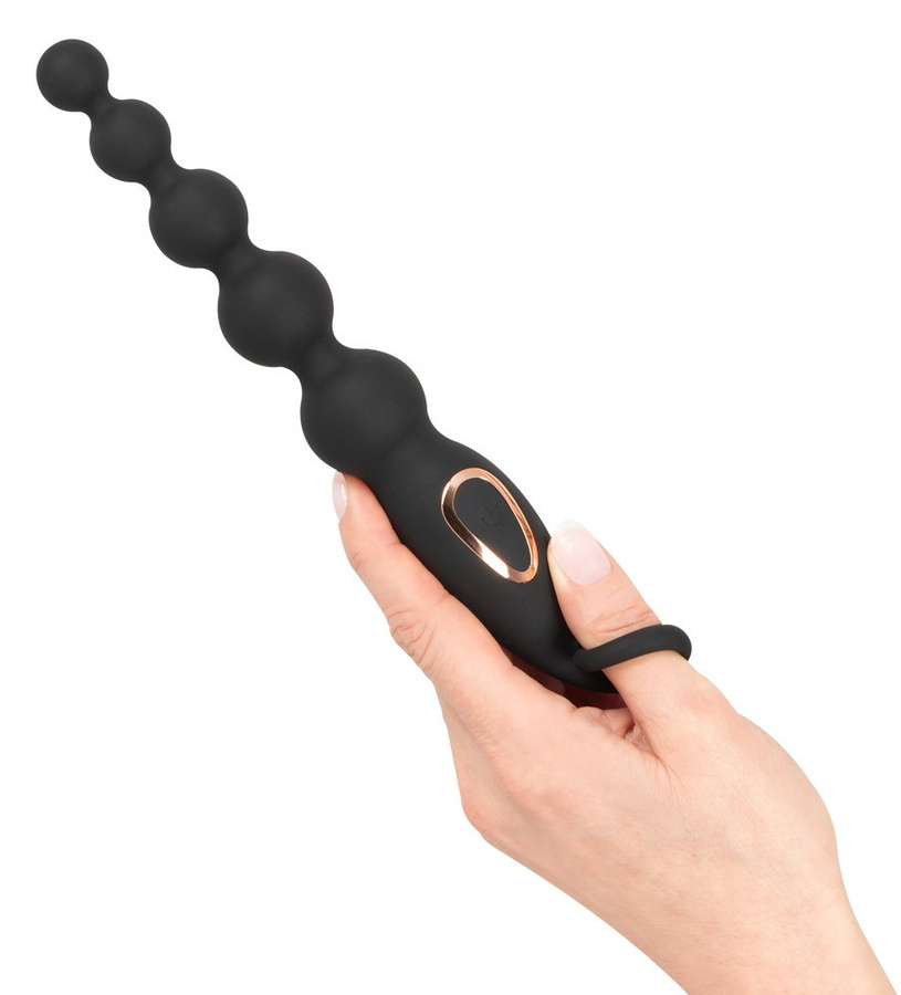 ANOS Analvibrator Anal Beads with Vibration in Schwarz mit flexibler Kugelspitze - Bild 3