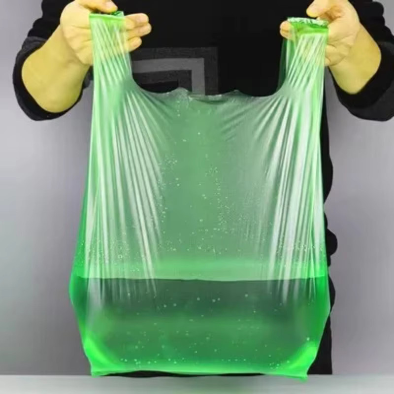 100 Stück Kunststoff-Tragetaschen in 4 Farben für Lebensmittel und Einzelhandel sowie als Müllbeutel für die Küche - Bild 4