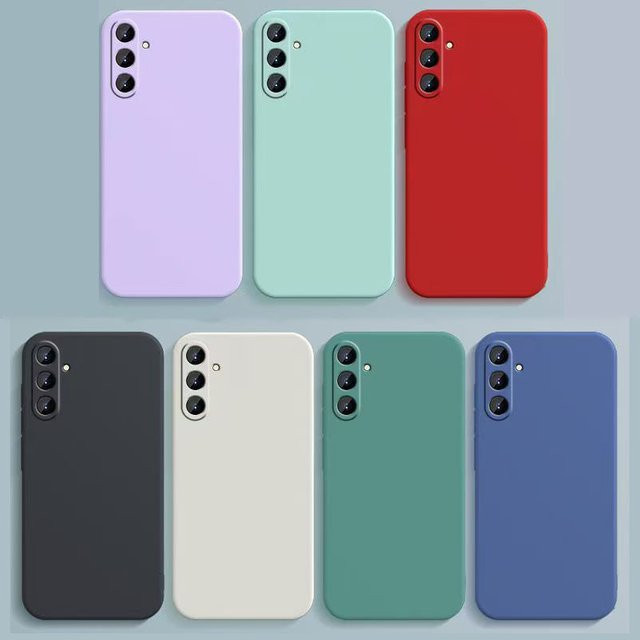 Silikon Schutzhülle mit Flüssigkeitseffekt für Samsung Galaxy A07 A17 A27 A37 A57 4G 5G in Grün mit Kameraschutz - Bild 1