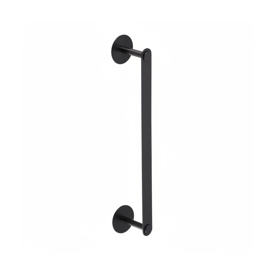 Relaxdays Handtuchhalter aus Edelstahl und Aluminium in Schwarz, selbstklebend ohne Bohren, B: 40,5 cm, H: 7 cm, T: 5,5 cm - Bild 2
