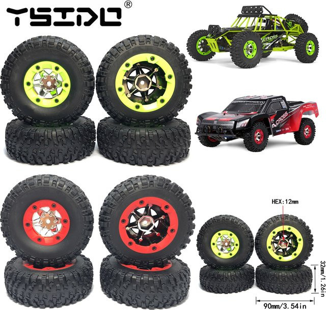 Wltoys RC Autoräder Reifen, Gummi, Schwarz, Zubehör - Bild 1