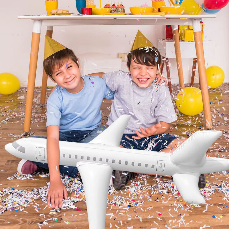 Aufblasbare Flugzeugballons in Weiß für Kindergeburtstage und Partydekorationen aus Kunststoff - Bild 5